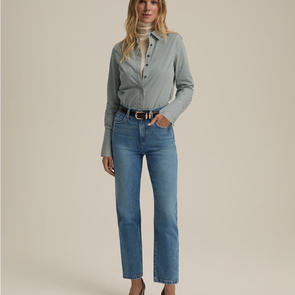 Favorite Daughter Valentina Super High Rise Straight Jean 32x28 #FC78CR5994 - Picture 14 of 14